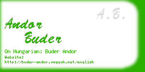 andor buder business card